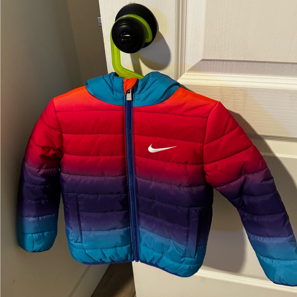 Nike Blue and Orange Puffer Jacket